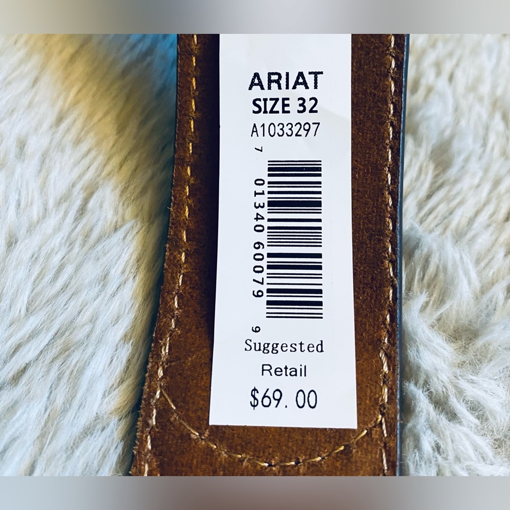 NWT Ariat Mens Aztec Beaded Belt -A1033297 - Picture 13 of 14